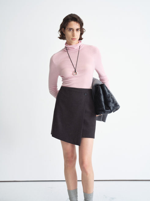 Asym Wrap Mini Skirt